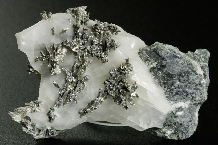 Native Silver in Calcite - Morocco #362735